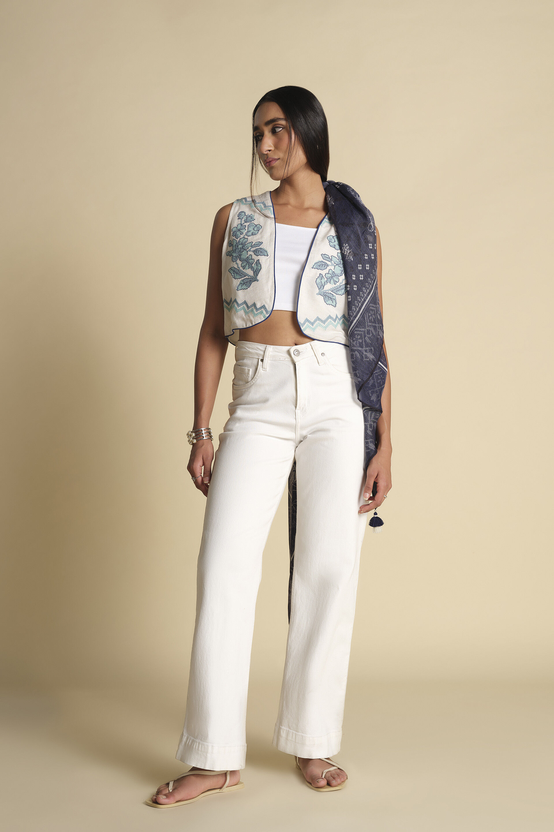 Serene Indigo Jacket, Natural, image 6